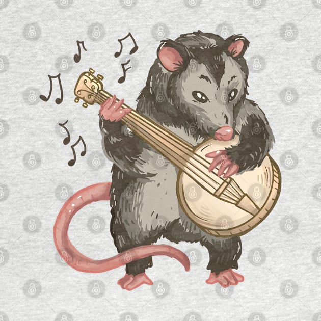 Possum banjo by Christyn Evans